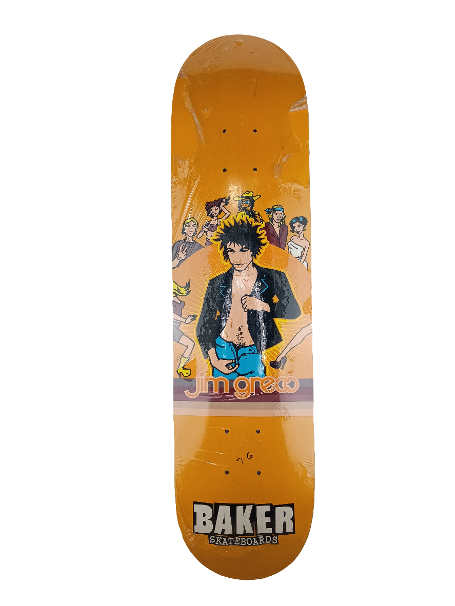 Baker Jim Greco Rocker Yellow Orange 7.6 Vintage NOS Deck – western ...