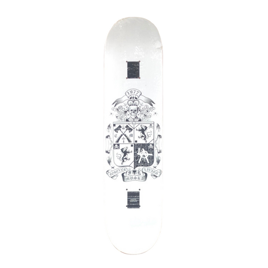 Shorty's Chad Muska Family Crest White Black 7.5" Skateboard Deck