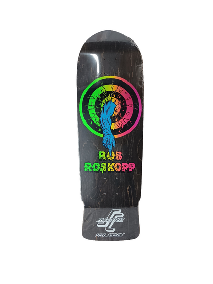 Santa Cruz Rob Roskopp Target 1 Black Woodgrain Multi Fade Size 10.0" Vintage NOS Reissue Deck