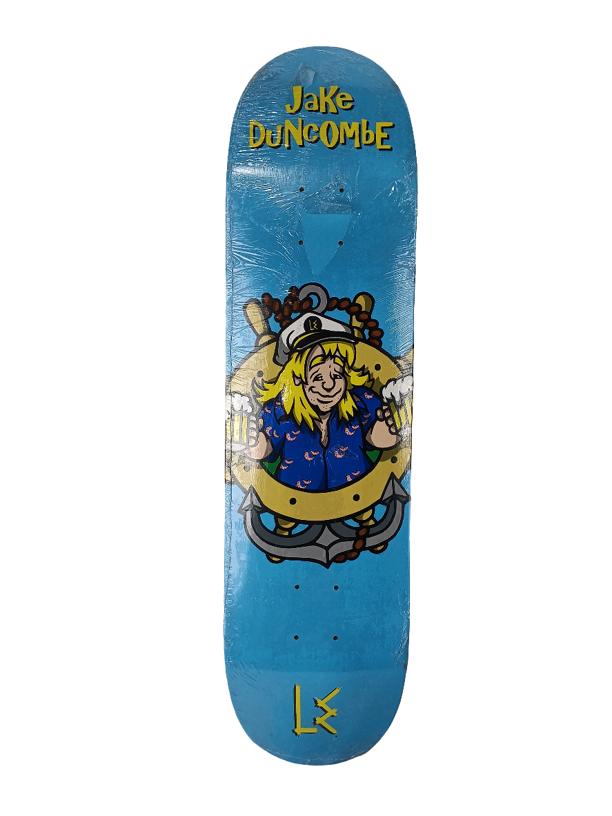 Life Extension Jake Duncombe Nautical Blue Yellow Size 8.0 Vintage NOS Deck