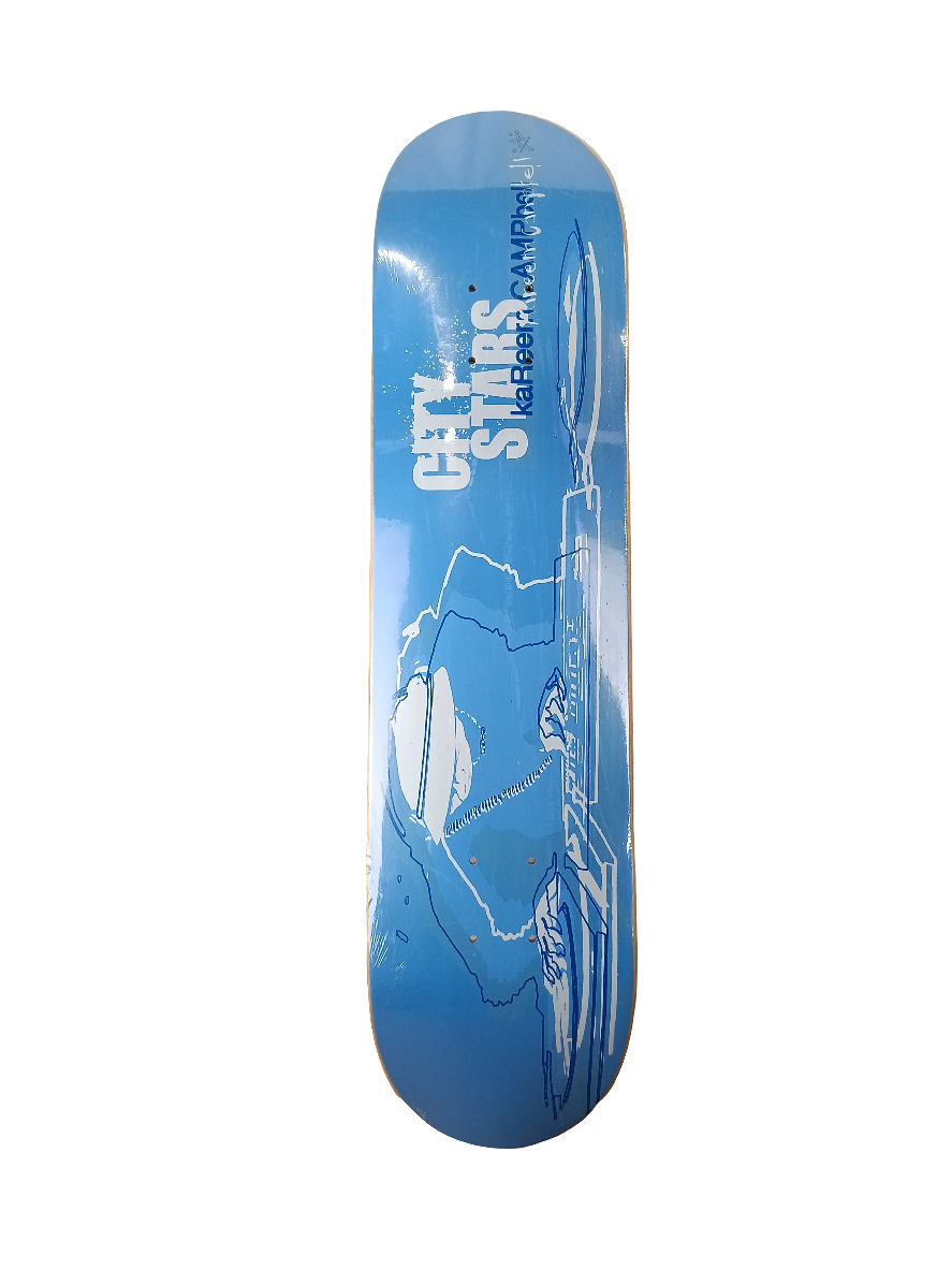 City Stars Kareem Campbell DJ Mixer Blue White Size 7.6" Vintage NOS Deck