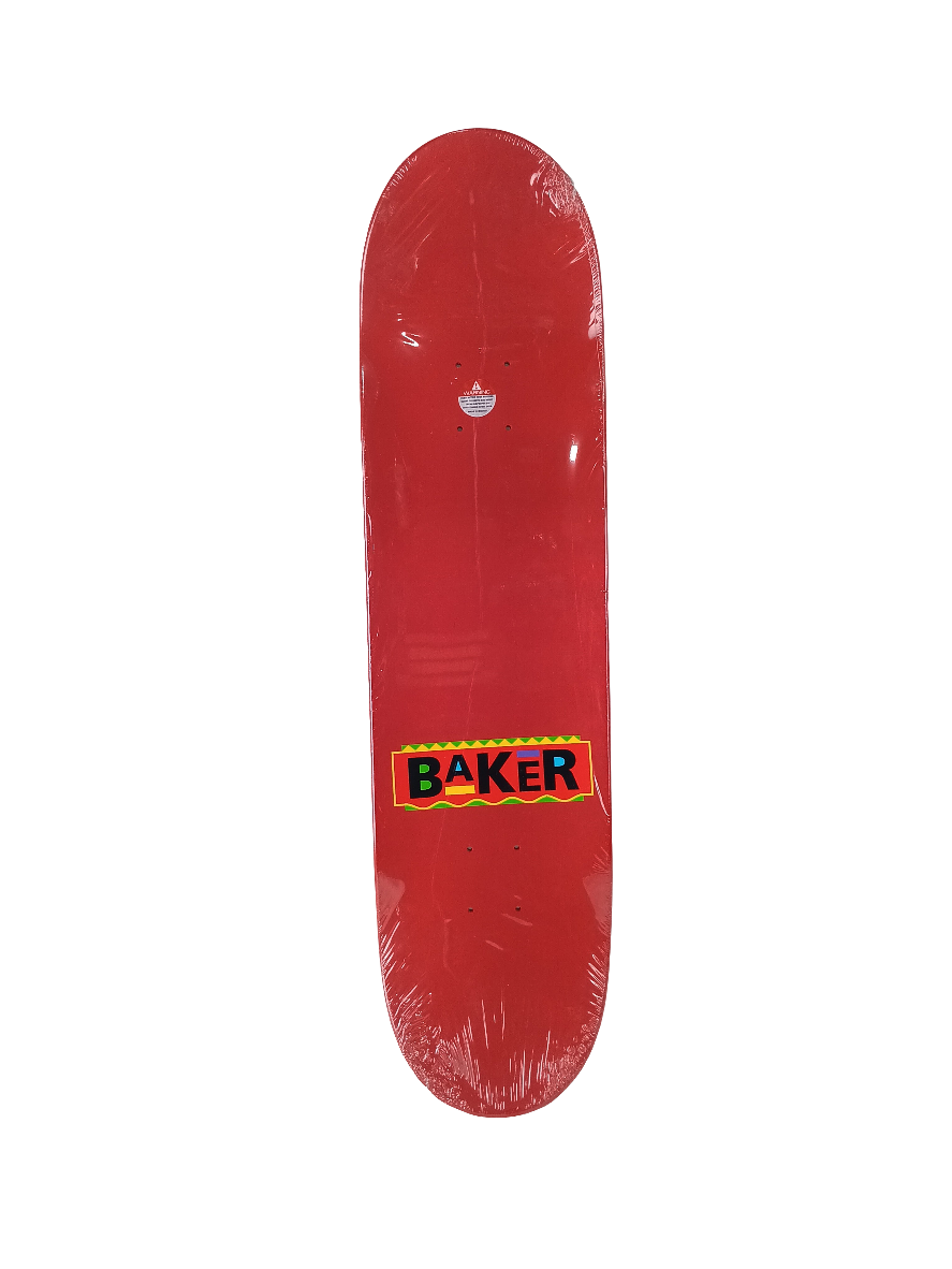 Baker Andrew Reynolds Tinas Burritos Graphic Red Dip Green Yellow Size 8.4" Vintage NOS Deck