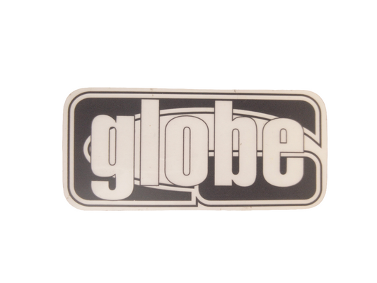 Globe Shoes G Logo Clear Black White 3.25" x 1.5" Vintage NOS Sticker