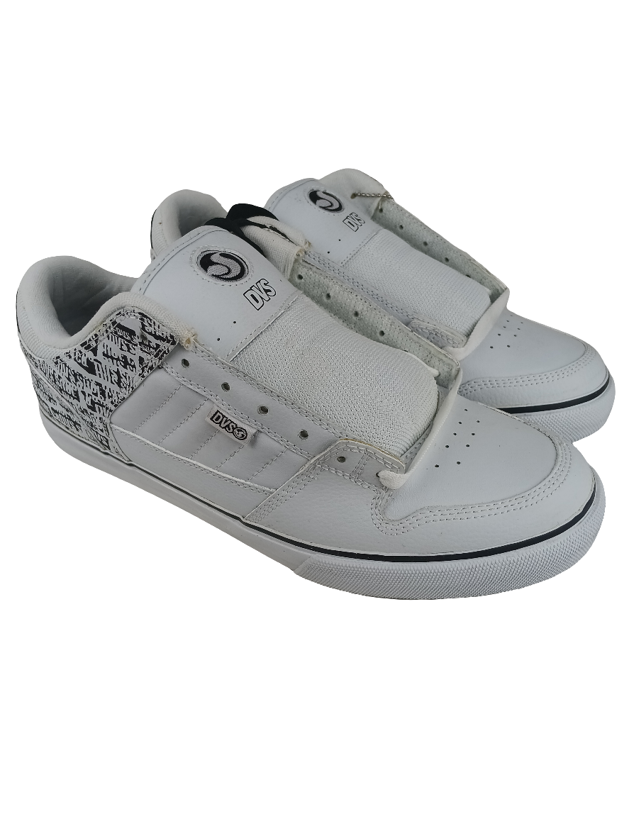 DVS Munition CT White Leather Print Size 10.5 Shoes