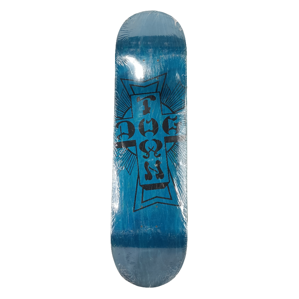 Dogtown Skateboards Cross Woodgrain Blue Black Size 8.5" Vintage NOS Deck