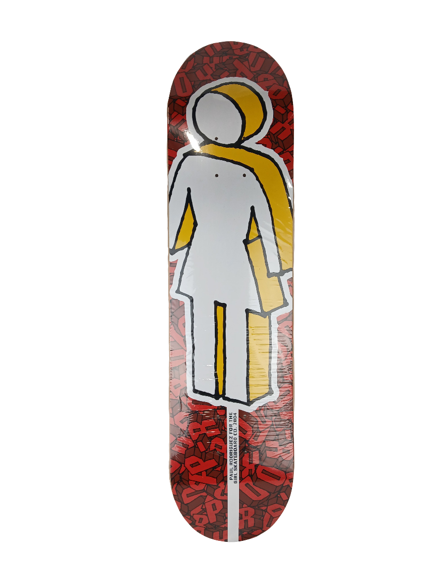 Girl Paul Rodriguez Alphabet Soup Red White Yellow Size 7.5" Vintage NOS Deck