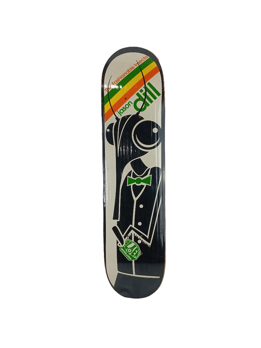 Alien Workshop Jason Dill The Fashionable Insects Black Green White Size 7.5" Slick Bottom Corrugated Vintage NOS Deck