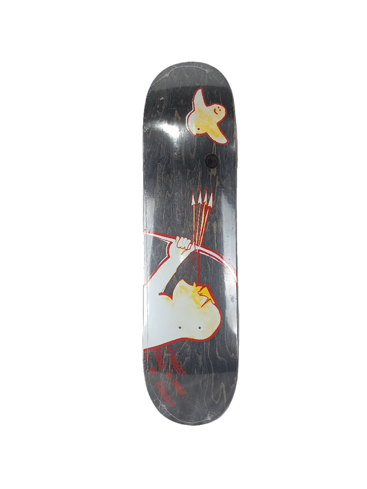 Krooked Bobby Worrest Archur Grey Woodgrain White Red Size 8.06" Vintage NOS Deck