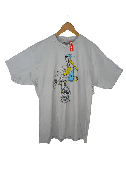 Vans X Eric Elms O.T.W. Stork Blue Grey Yellow Size XL S/s Vintage Shirt