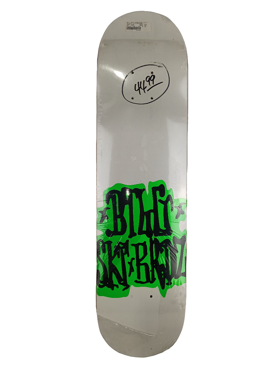 Bootleg Team Graphic White Green Black Size 7.8 Skateboard Deck