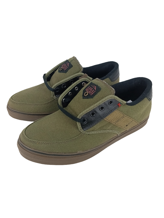 Lakai Belmont Olive Black Canvas Size 10 Shoes