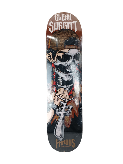 Famous Glen Suggitt Autographed Skinwalker RDS Chain Black Brown Red Size 7 3/4 Vintage NOS Deck