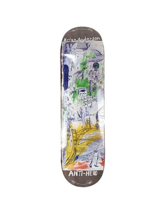 Anti-Hero Brian Anderson SF Then & Now Series Brown Woodgrain Multi Size 8.5 Vintage NOS Deck