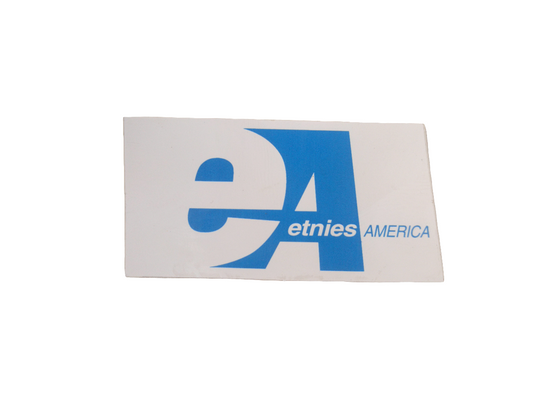 Etnies Etnies America White Blue 2.25" x 1.25" Vintage NOS Sticker