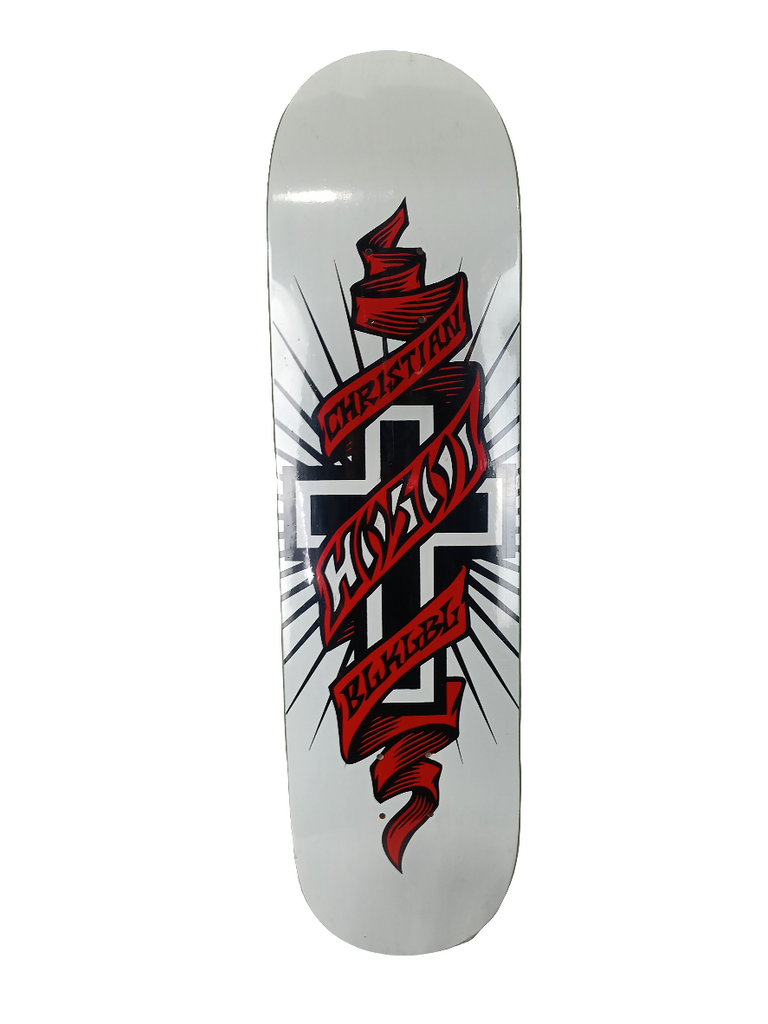 Black Label Christian Hosoi Cross Graphic White Black Red Size