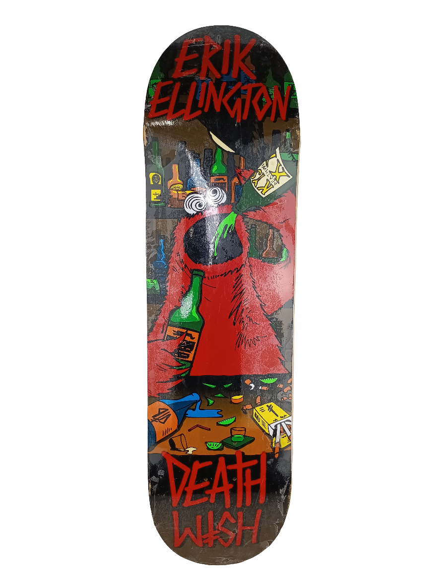 Deathwish Erik Ellington Drunk Elmo Brown Red Multi Color Size 8.38 Skateboard Deck