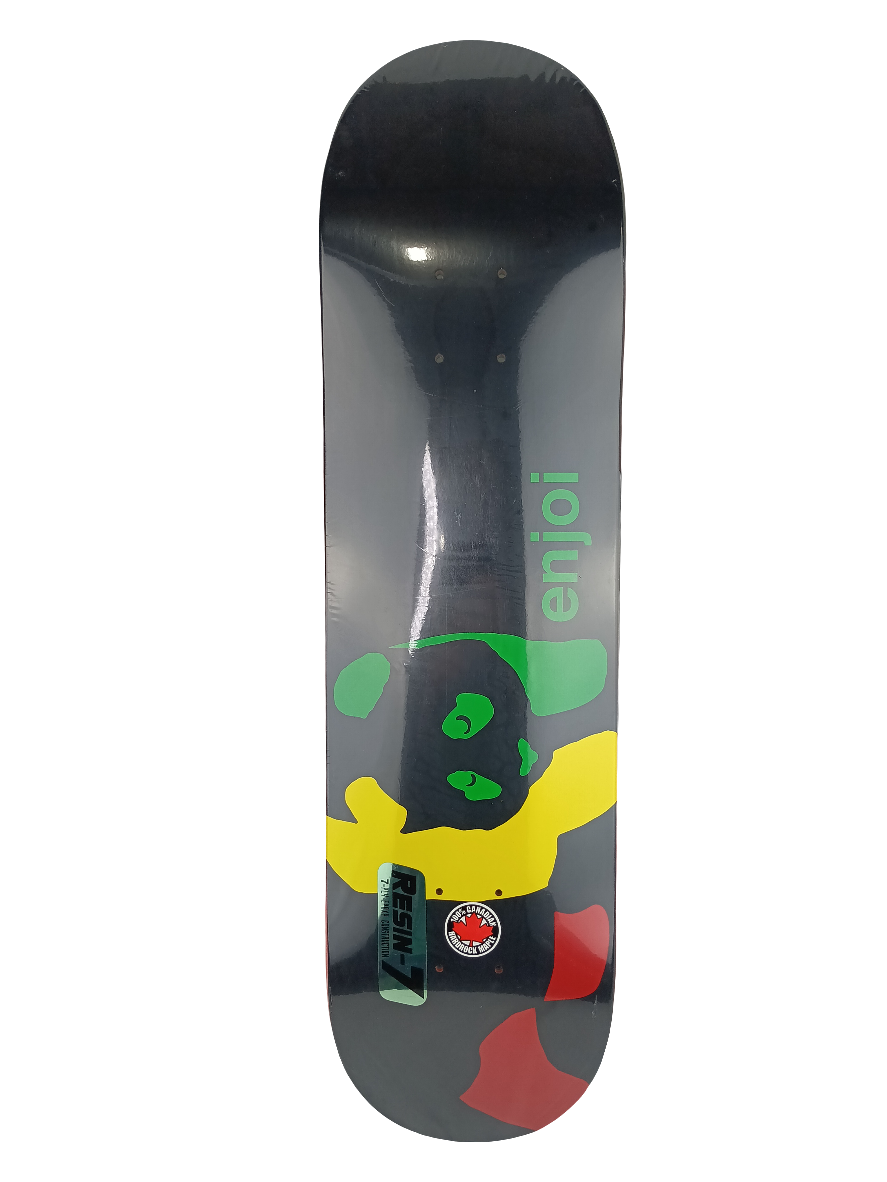 Enjoi Rasta Panda Black Red Yellow 8.1" Deck