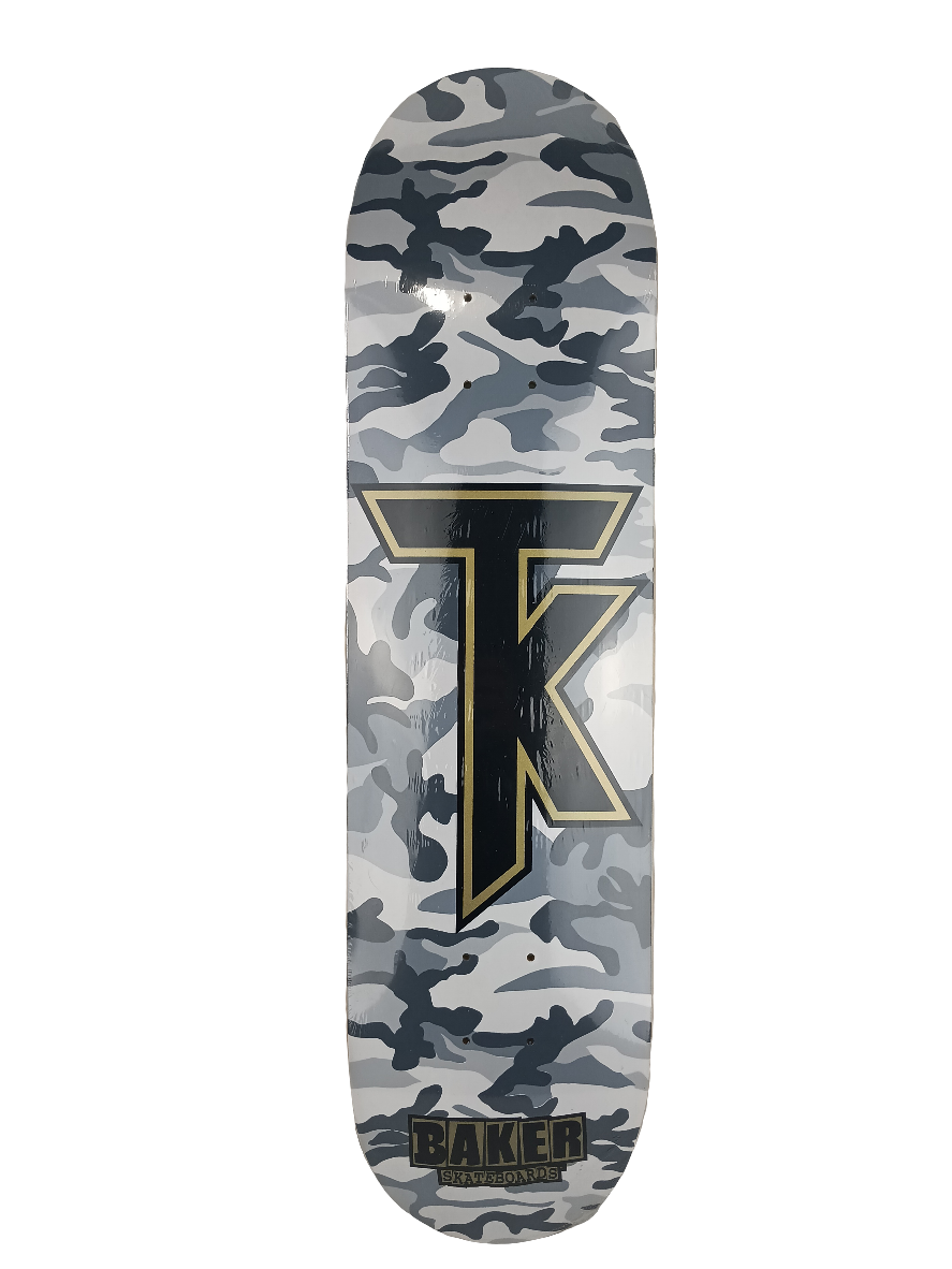 Baker Terry Kennedy Camo Graphic White Grey Black Size 8 Skateboard Deck