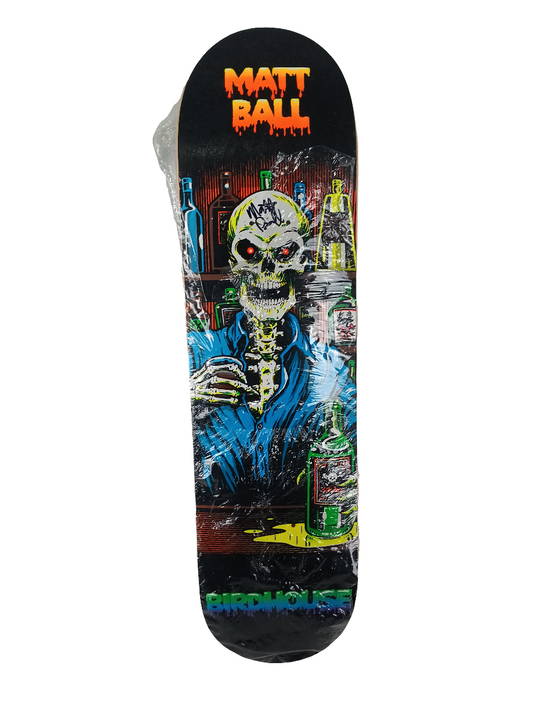 Matt Ball Birdhouse Zombie Black Velvet Multicolor Autographed Vintage NOS Deck