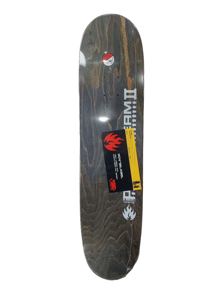 Black Label Rake Straw Heart Graphic Black red Multi Color Size 7.9 Skateboard Deck