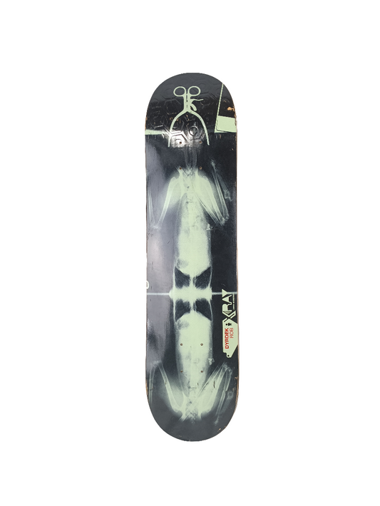 Alien Workshop Rob Dyrdek X-Ray Black White Clear Hexagon Slick Construction 7.625" Vintage NOS Deck