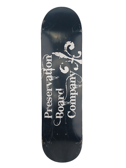 Preservation Fleur De Lis Graphic Black White Size 8 Skateboard Deck