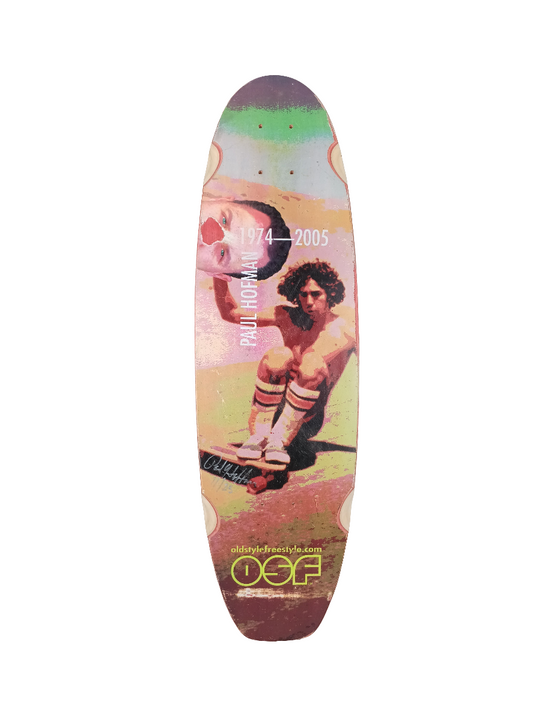 OSF Paul Hofman Signed Graphic Multi Color 9.75 Vintage NOS Freestyle Skateboard Deck