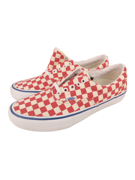 Vans Era Pro Checkerboard White Blue Red Mens Size 9.5 Shoes