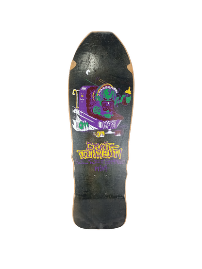 Alva Craig Johnson El Loco Gringo Black Woodgrain Stain Multi Mini Size 9.75 X 29.5 Vintage NOS Deck