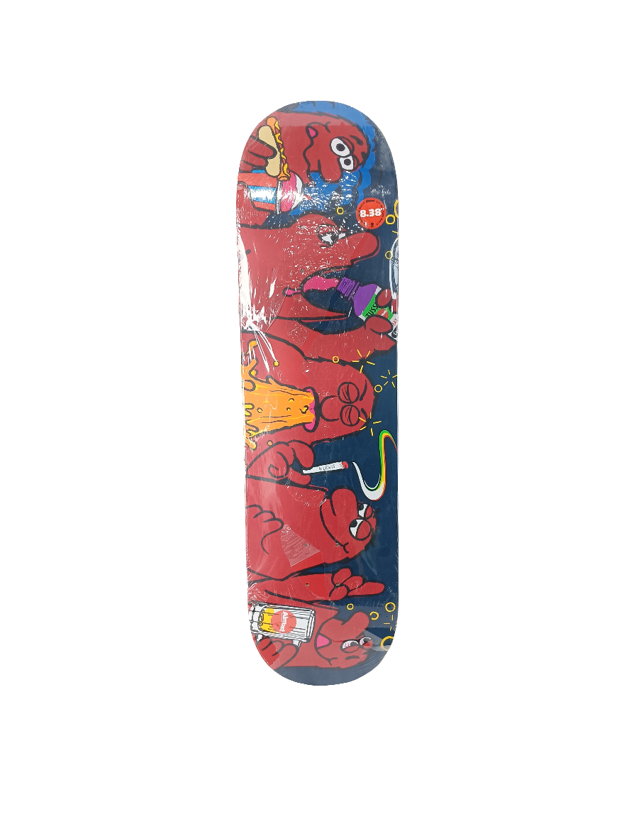 Almost Monster Gang Graphic Red Multi Color Size 8.38 Skateboard Deck