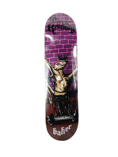 Baker Terry Kennedy Artsy Fartsy Series King Of Fools Purple Black White Size 7.9" Vintage NOS Deck