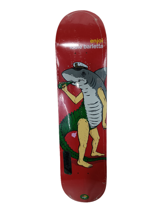 Enjoi Louie Barletta Gator Shark Red White Green Size 7.6" Vintage NOS Deck