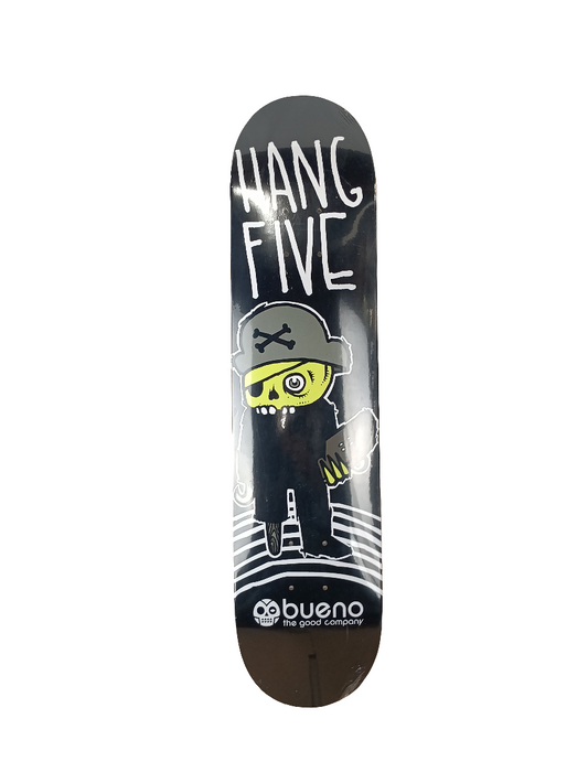 Bueno Hang Five Pirate Black White Grey Size 7.3" Vintage NOS Deck