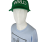 World Industries WRLD Green White Mesh Trucker Snapback NOS Vintage Hat