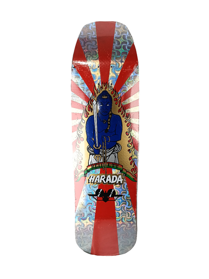 Santa Monica Airlines Bennett Harada Samurai Multi Holographic Foil 9" Vintage NOS Carbon Fiber Shaped Deck