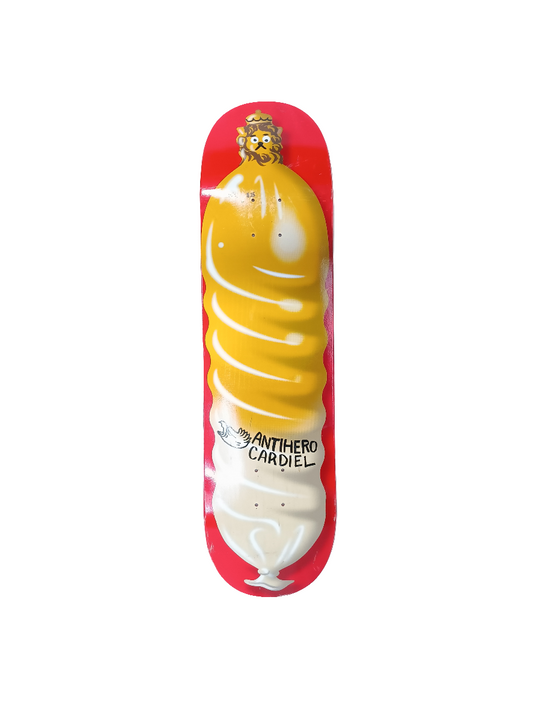 Anti Hero John Cardiel Condom Graphic Red Size 8.25 Skateboard Deck Pre-Gripped