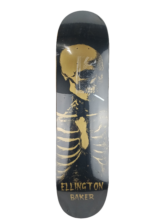 Baker Erik Ellington Gold Skellington Graphic Black Gold White Size 7.75 Skateboard Deck