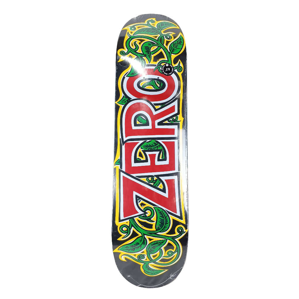 Zero OG Logo With Vines Black/Red/Yellow/Green 8.5" Skateboard Deck