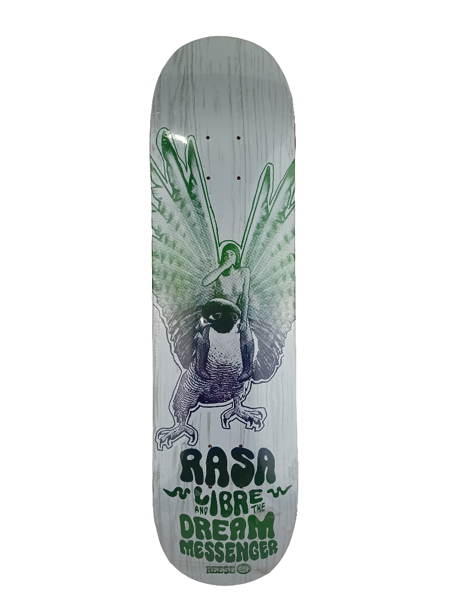 Rasa Libre Reese Forbes And The Dream Messenger White Green Blue 7.78" Vintage NOS Deck