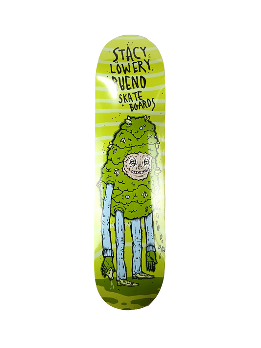 Bueno Stacy Lowery Weed Man Green Blue Black Size 7.9" Vintage NOS Deck