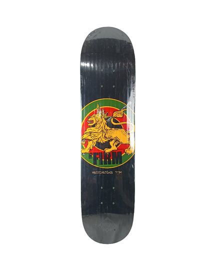 The Firm Rodrigo Tx Rasta Lion Target Red Green Yellow Black New Wave Construction Size 7.75" Vintage NOS Deck