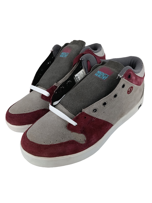 DVS Huf 5 Mid O.I. Keith Hufnagel Grey Maroon Suede - Mighty Size 13 Shoes