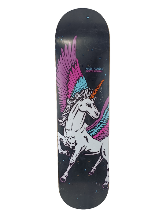 Skate Mental Reese Forbes Unicorn Black White Pink Size 7.75" Vintage NOS Deck