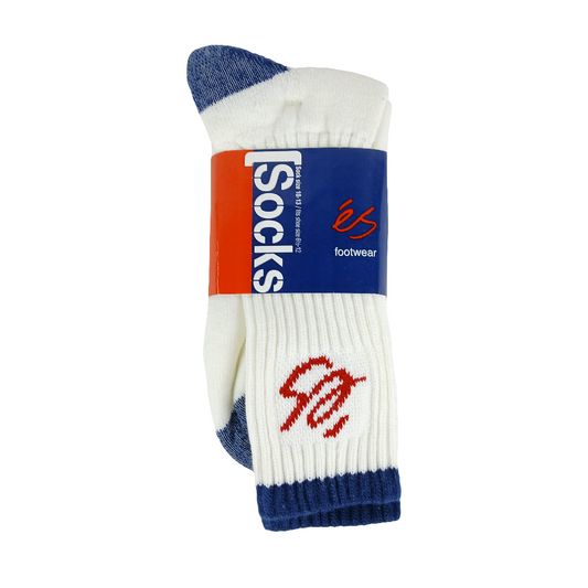 eS Footwear Blue White Red Mens Size 10 - 13 Crew Socks