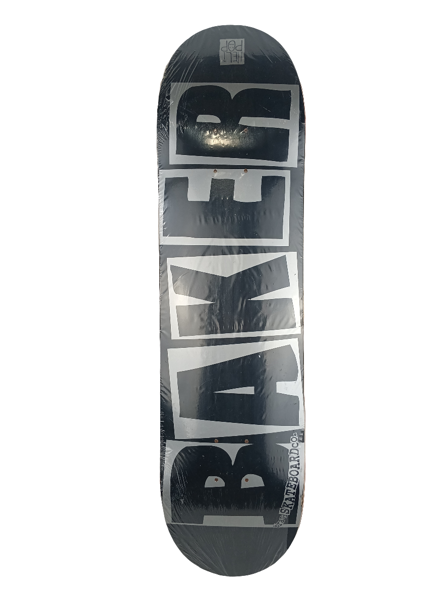 Baker Brand Skateboard Co Block Letters Black Grey Helipop 8.0" Deck