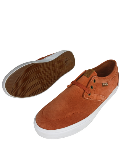 State Footwear Bishop Brick White Suede US Mens Size 8 Shoes