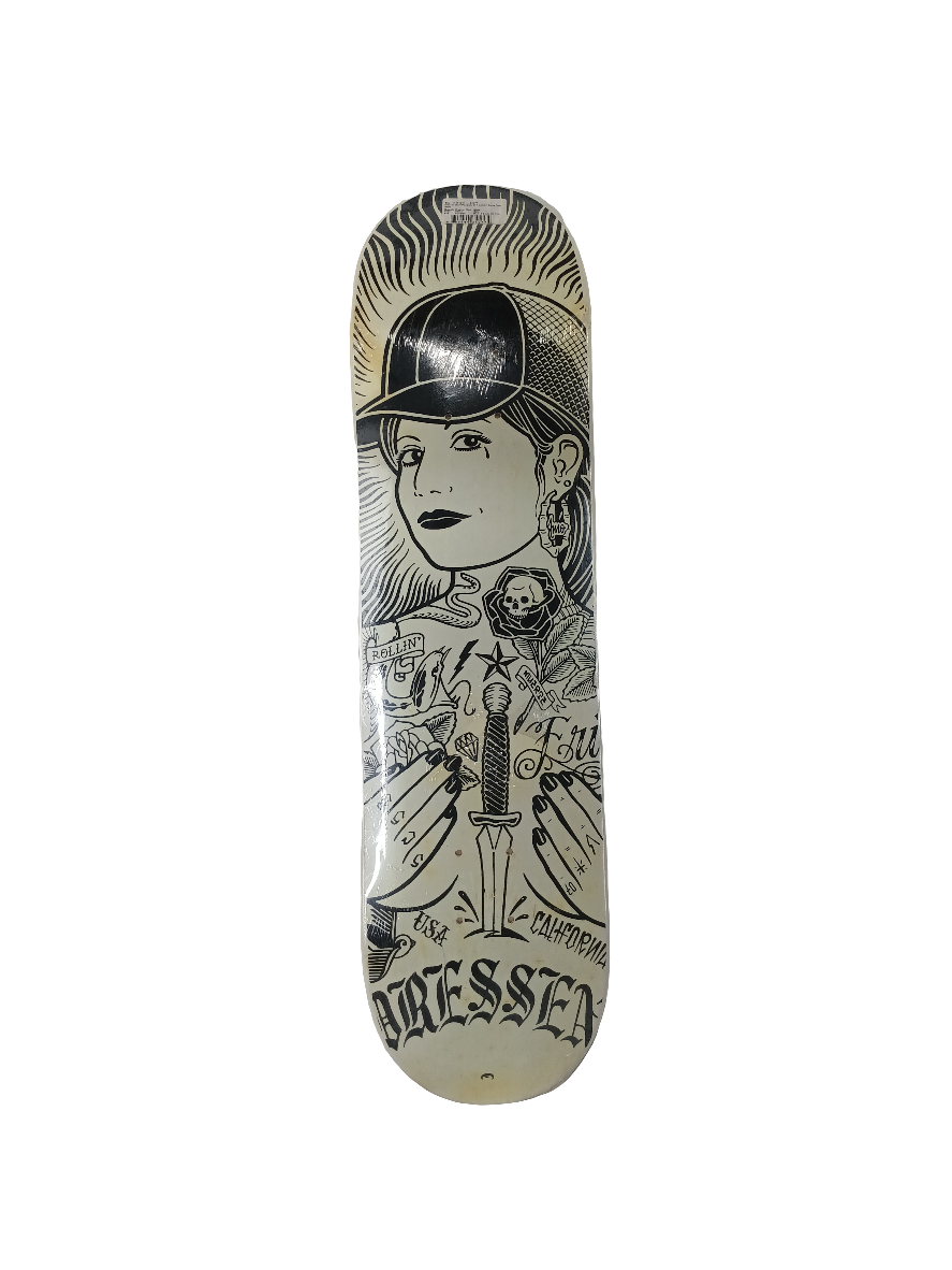 Santa Cruz Eric Dressen White Black Powerply Size 8.2" Vintage NOS Deck