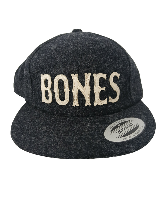 Bones Woolen Off White Logo Vintage NOS Snapback Hat