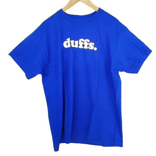 Duffs Shoes Duffs Logo Blue Mens Size Large S/s Vintage Shirt