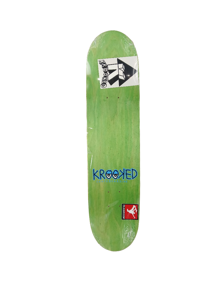 Krooked Mark Gonzales Skull & Crossbones Schmoos White Black Pink Multi Size 7.8" Vintage NOS Deck